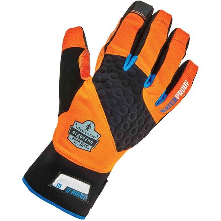 Proflex By Ergodyne Thermal Waterproof Utility Gloves, L Orange 818WP