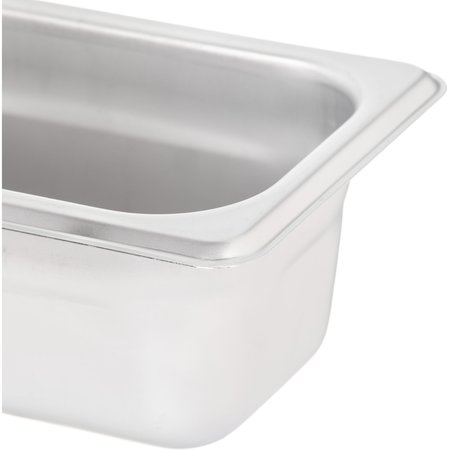 Carlisle Foodservice Lt Ga. SS Steam Table Pan, 1/9, 2.5", PK6 607192