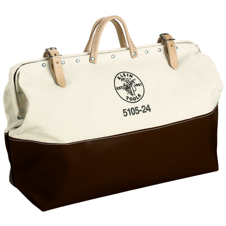 KLEIN TOOLS Bag/Tote, Tool Bag, Brown, Canvas, 1 Pockets 5105-24