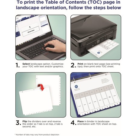 Avery Avery® Ready Index® Table of Contents Dividers 11130, 5-Tab Set 7278211130