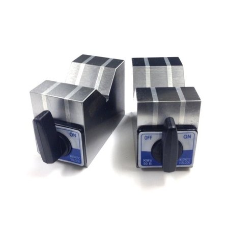 HHIP 4 X 2 X 6 Aluminum Cast Magnetic V-Block Set 3402-0902