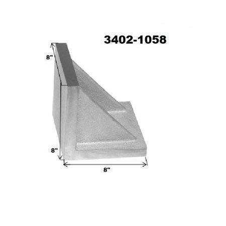 Hhip 8 X 8 X 8" Ground Angle Plate Webbed End 3402-1058