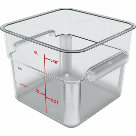 CARLISLE FOODSERVICE Food Storage Container, 6 qt, Clear 1195207