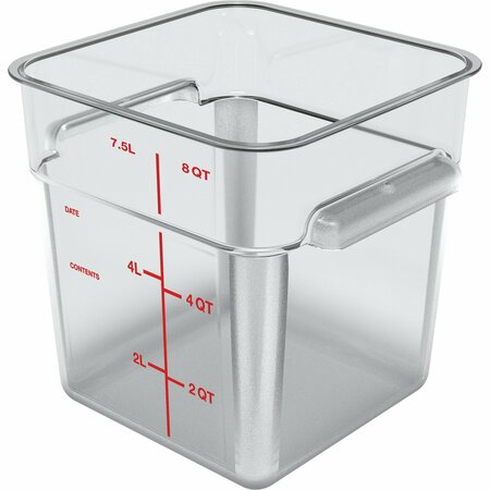 CARLISLE FOODSERVICE Food Storage Container, 8 qt, Clear 1195307