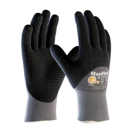 PIP Foam Nitrile Coated Gloves, 3/4 Dip Coverage, Black/Gray, 2XS, 12PK 34-845/XXS