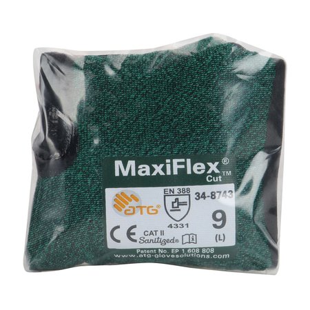 ATG Gloves, MaxiFlex Cut, 3X, Vend Ready 34-8743V/XXXL