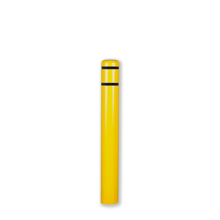 POST GUARD Post Sleeve, 4.5" Dia, 52" H, Yellow/Bla CL1385BK