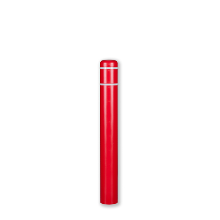 POST GUARD Post Sleeve, 8-7/8" Dia, 72" H, Red/White 3504W