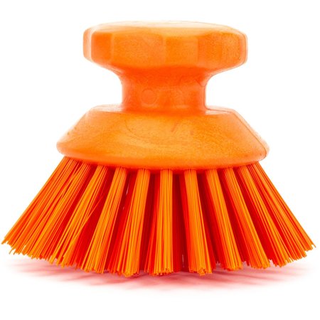 SPARTA 5 in W Round Scrub Brush, Orange, Polypropylene 42395EC24