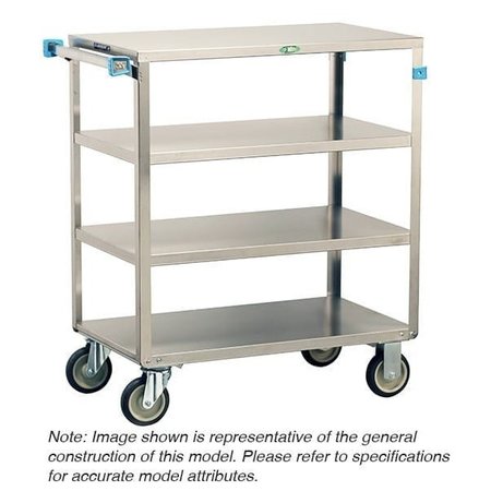 LAKESIDE Stainless 4 Shelf Banquet Cart; (3) Edges Up, 500 lb Capacity, 18"x31" 354