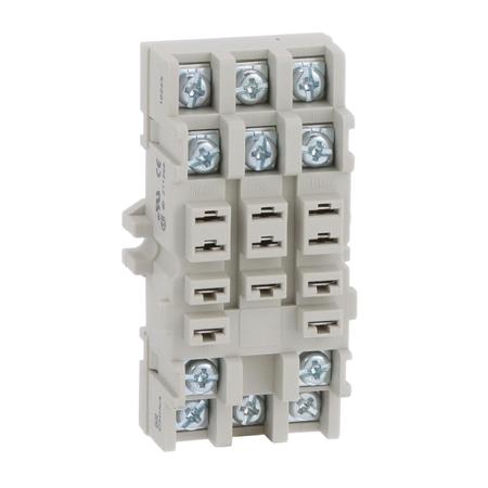 SQUARE D Plug in relay, Type N, relay socket, 11 blade, double tier, for 8510KU relays, bulk packaged 8501NR82B