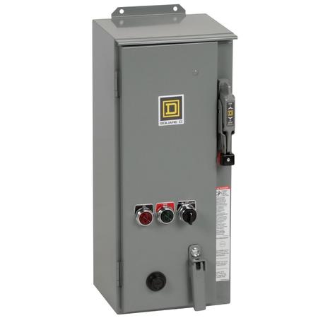 SQUARE D Combination starter, circuit breaker, Si, 27A, 120V AC, 3 Poles 8539SCASP3