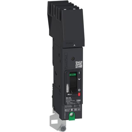 SCHNEIDER ELECTRIC Molded Case Circuit Breaker, BDA Series 20A, 1 Pole, 277/480V AC, B Curve BDA140205