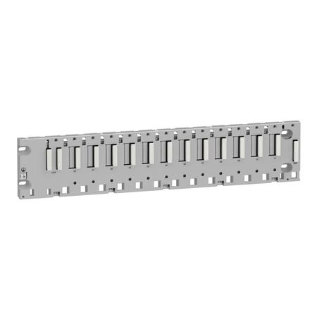 SCHNEIDER ELECTRIC Backplane, Modicon X80, 12 slots, panel, mounting plate mounted BMXXBP1200