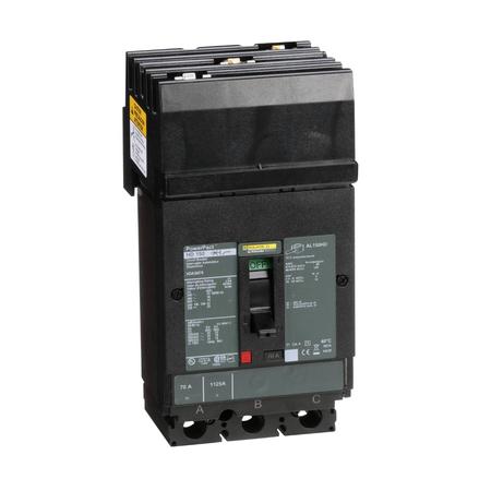 Square D Molded Case Circuit Breaker, HDA Series 70A, 3 Pole, 600V AC HDA36070