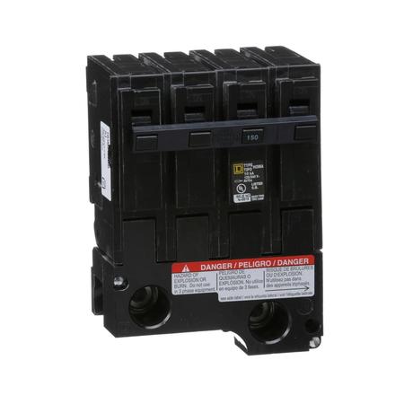 Square D Miniature Circuit Breaker, HOM Series 150A, 4 Pole, 120/240V AC HOM2150BB