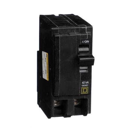 SQUARE D Mini circuit breaker, QO, 110A, 2 pole, 120/240VAC, 42kA, plug in QOH2110