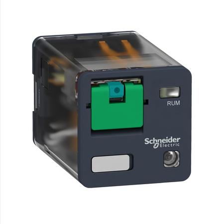 SCHNEIDER ELECTRIC Universal plug-in relay - Zelio RUM - 2, 24V DC Coil Volts, 2 C/O RUMF22BD