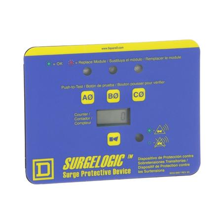 SQUARE D Surge protection accessory, Surgelogic, TVSS display kit, 3 phase, horizontal, counter TVS3DSPHC