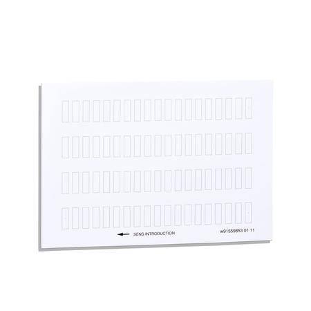 SCHNEIDER ELECTRIC Harmony XB5, Harmony XB4, sheet of 76 unmarked legends 8 x 27 mm for legend holder 30 x 40 mm ZBY4100