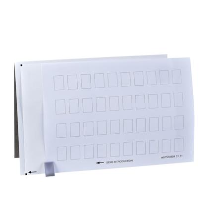 SCHNEIDER ELECTRIC Sheet of 40 legends, Harmony XB4, unmarked, 18 x 27mm for legend holder 30 x 50mm ZBY5100