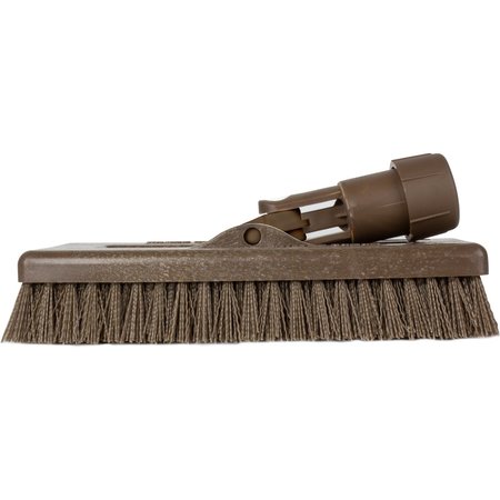 Sparta 3.5 in W Swivel Scrub Brush, Brown, Polypropylene 3638831EC01