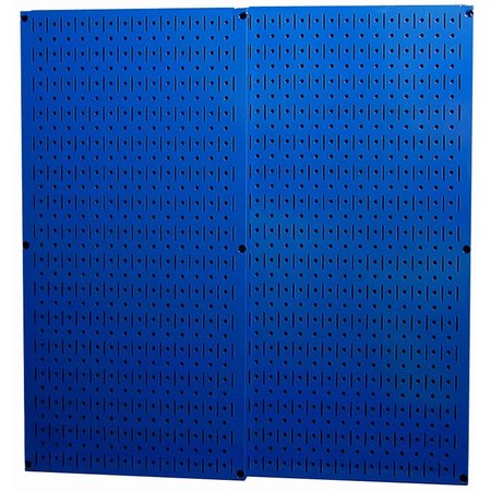 Wall Control Industrial Pegboard, Blue Metal Peg Boards, PK2 35-IP-3232-BU