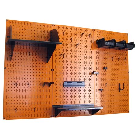 Wall Control Standard Industrial Pegboard Kit, Orange/Black 35-IWRK-400-ORB