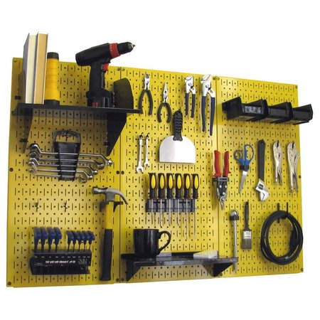 WALL CONTROL Standard Industrial Pegboard Kit, Yellow/Black 35-IWRK-400-YB