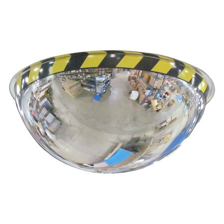Zoro Select Full Dome Mirror, 26 In., Acrylic Hi Viz ONV-360-26-SB