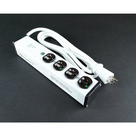 Wiremold Outlet Strip, 15A, 4 Outlet, 6 ft., White ULM4-6
