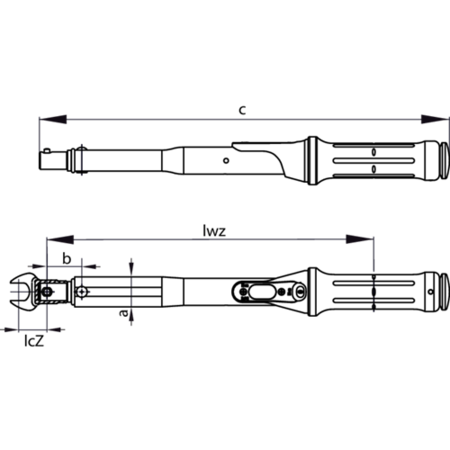 Gedore Torque Wrench, 16 Z, 60-300ft/lb 4440-01