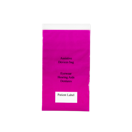 MEDEGEN MEDICAL PRODUCTS Persnl Effct Bag, 7.5x13", 2mL, Pink, PK1000 3660