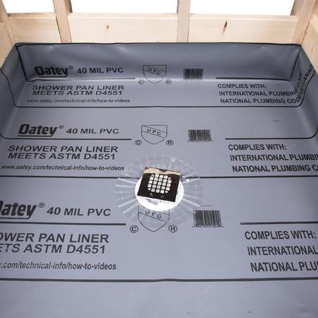 Oatey Gray PVC PVC Liner Kit, Gray, 5 ftx 6 ft., 40 mil 72" L x 41620