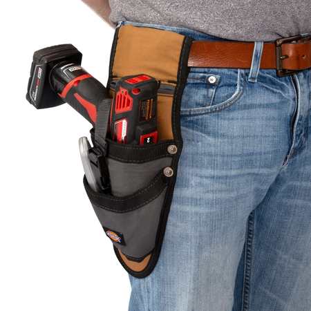 Dickies Tool Belt/Pouch, Drill Holster w/Strap, 3 Pocket, 3 Pockets 57003