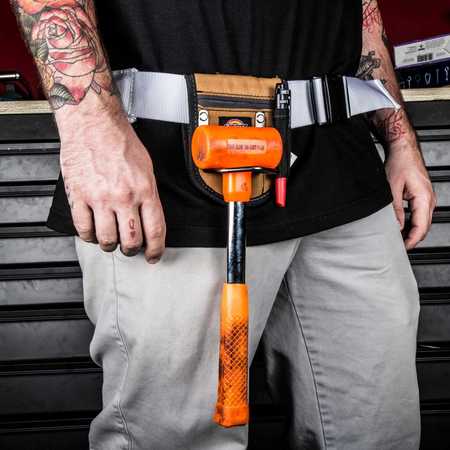 Dickies Tool Belt/Pouch, Metal Hammer Holder, 2 Pocket, Metal, 2 Pockets 57017