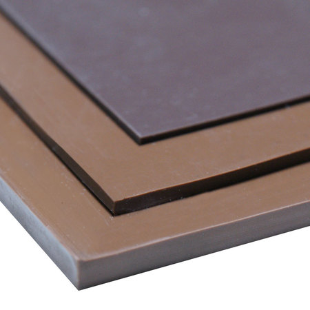 Rubber-Cal Silicone Sheet - 50A - Smooth Finish - No Backing - 0.032" Thick x 36" Width x 36" Length - Brown 36-005N-032