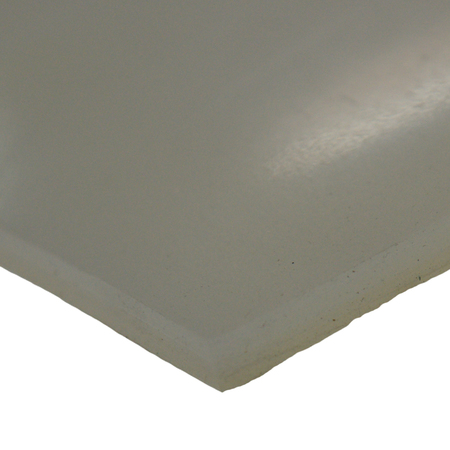 RUBBER-CAL Silicone Sheet - 50A - Smooth Finish - No Backing - 0.25" T x 36" W x 48" L - Translucent White 36-005T-250