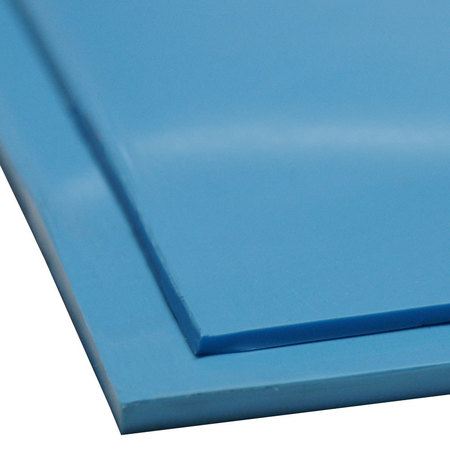 RUBBER-CAL Silicone Sheet - 50A - Smooth Finish - No Backing - 0.25" Thick x 36" Width x 24" Length - Blue 36-005U-250