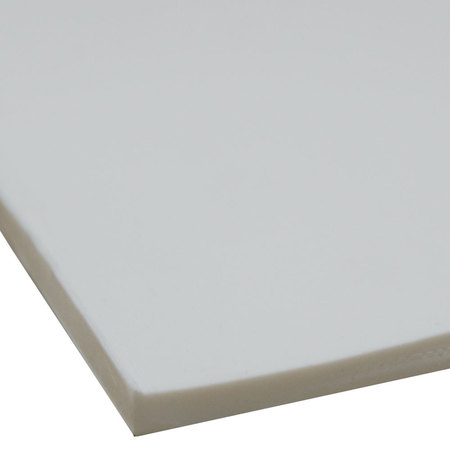 RUBBER-CAL Silicone Sheet - 50A Durometer - No Backing - 0.125" Thick x 36" Width x 120" Length - White 36-005W-125