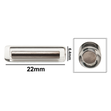 BEL-ART Bel-Art Pyrex Magnetic Stirring Bar: Glass Encapsulated, 22 x 6.4mm F37101-7814