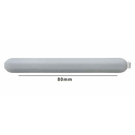 BEL-ART Bel-Art Spinbar Teflon Magnetic Stir Bar: 80x10mm, White, w/o Pivot Ring F37120-0080