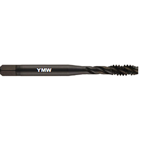 YMW TAPS Spiral Flute Tap, M10X1.25, 4 Flutes, Oxide 374024