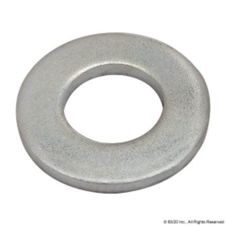 80/20 Flat Washer, Fits Bolt Size 5/16" , Steel Zinc Plated Finish 3760