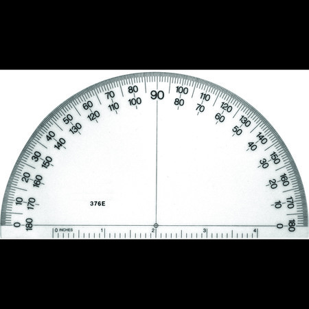 WESTCOTT Protractors, 6" 180 Special Engineers' Protractor 376E