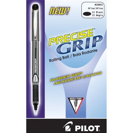 Pilot Pen, Precise, Grip, Rb, X-Fn, Bk, PK12 28801