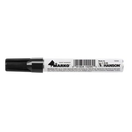 C.H. HANSON Paint Marker, Permanent, Water Resis, Black 10295