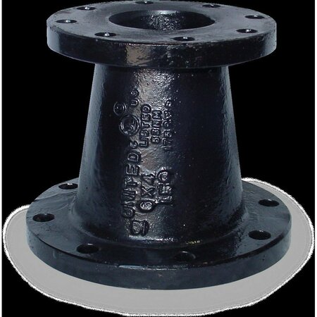 SMITH-COOPER Flanged Conc Reducer, DI, Galv., 150lb, 4X3" 4319000136