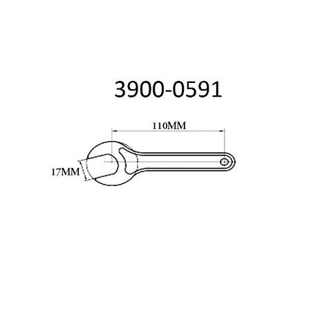 Hhip 17mm ER-11 Collet Chuck Wrench For Hex Nut 3900-0591