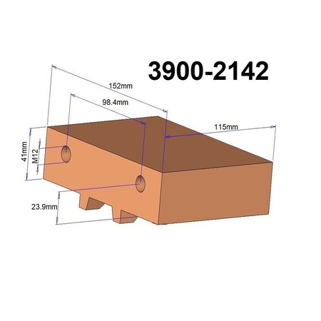 Hhip Moveable Jaw Block For 6" Pro-Series Vise 3900-2142